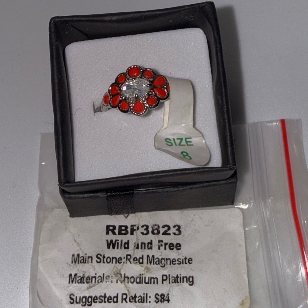 Wild and Free Red Magnesite Ring